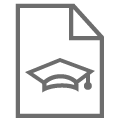 Document with mortar board icon